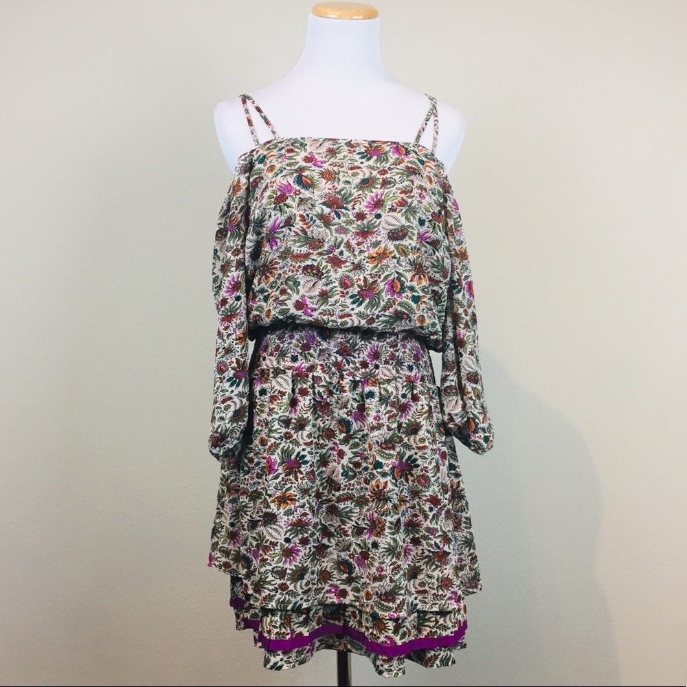 Anthropologie Floreat Floral Off Shoulder Dress 2 - Picture 4 of 8